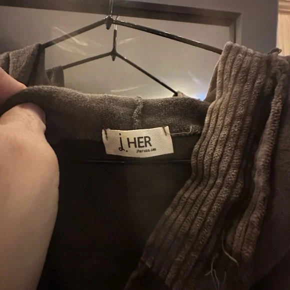 NWOT Women’s Casual Hooded Button-Up Jacket in Brown - Picture 3 of 4